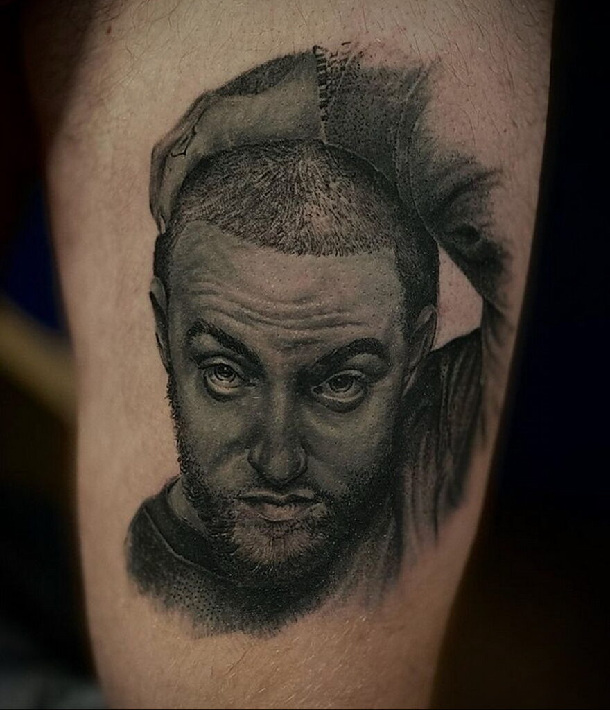 Zdjęcie portretu tatuażu Maca Millera 20.01.2021 №0055 - Tatuaż Mac Miller -