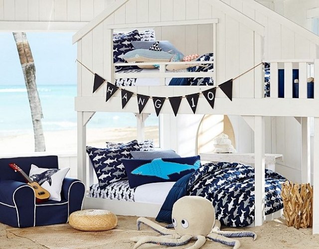 Dekó-články-príslušenstvo do detskej izby-námorné-motto-nábytok-hracia-posteľ-drevenica