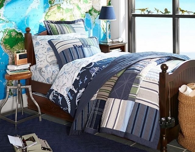 Detská posteľ-moderný-patchwork-perina-paplón-americký štýl