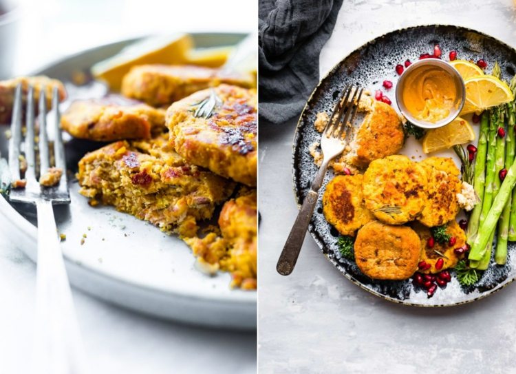 Z lososa a batátov alebo tekvice pripravte palacinky a opečte ich