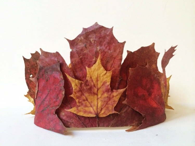 drotárske lístie koruna červené listy návrh na kutilstvo drobný kostým