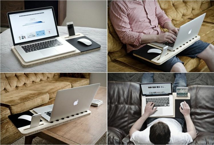 Nábytok do domácej kancelárie vyrobený zo spracovaného bambusu Nábytok do domácej kancelárie mobilný pracovný stôl-bridlica-bambus-notebook-ventilácia