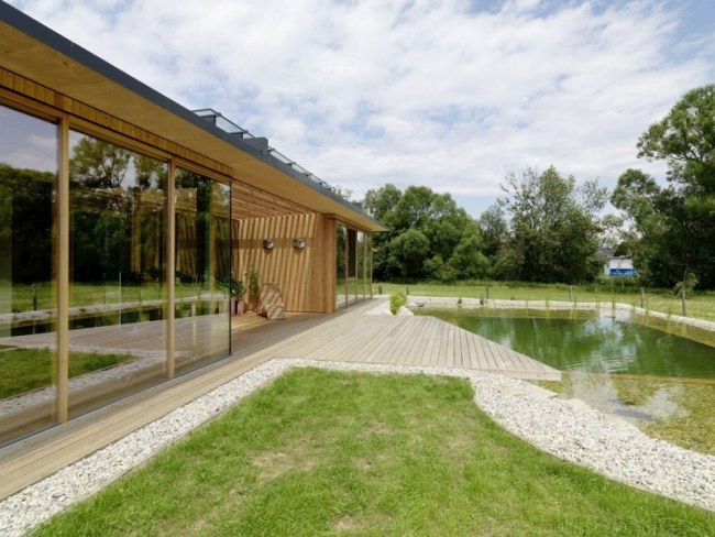 drevo stavebné materiály príroda svet priateľský nápad použitie drevo stavebné materiály príroda priateľská k svetu malá jazierková záhrada