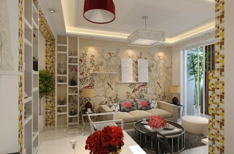 Táto myšlienka tapety zapôsobí romantickými motívmi nápady na stenu dizajn tapety kvetinové motívy police romantický dizajn