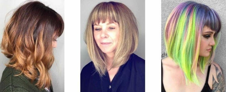 dámsky dlhý účes s ofinou