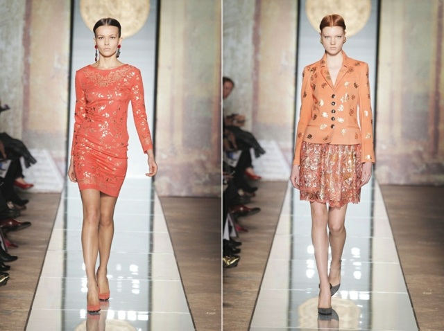 oranžové ružové broskyňové krátke šaty Krátke minišaty pre návrhárov v broskyňovej farbe