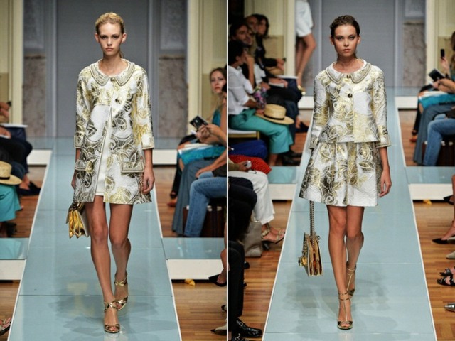 Návrhár večerného oblečenia Roccobarocco 2014 Dizajnér Roccobarocco 2014 2015 sezóna