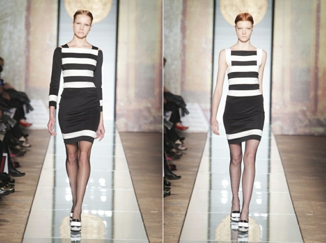 Večerné šaty 2014 krátke šaty čierno -biele krátke šaty čiernobiele základné