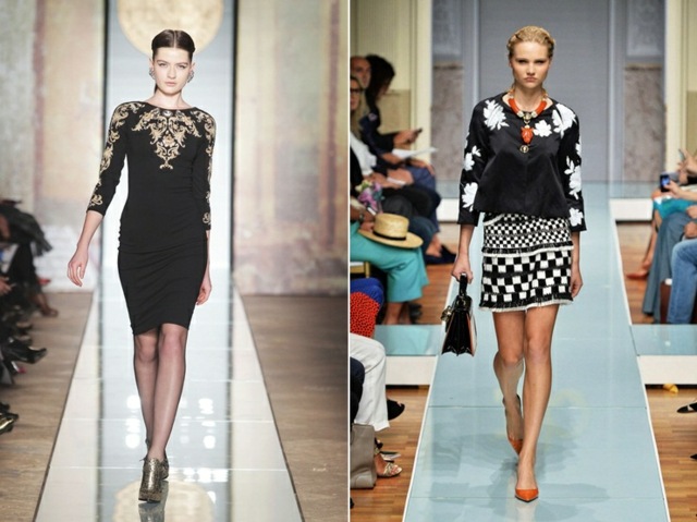 večerné čierne minišaty na Silvestra 2014 Večerné oblečenie Silvester 2014 moderný elegantný