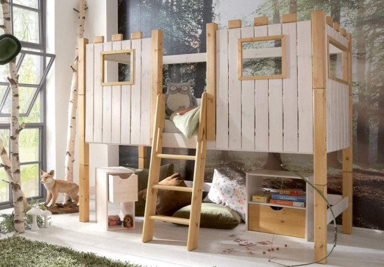 Dobrodružný hradný hrad inšpirovaný filmami Cowboys Dobrodružná posteľ v detskej izbe Možnosti lezenia-Cowboys-Castello