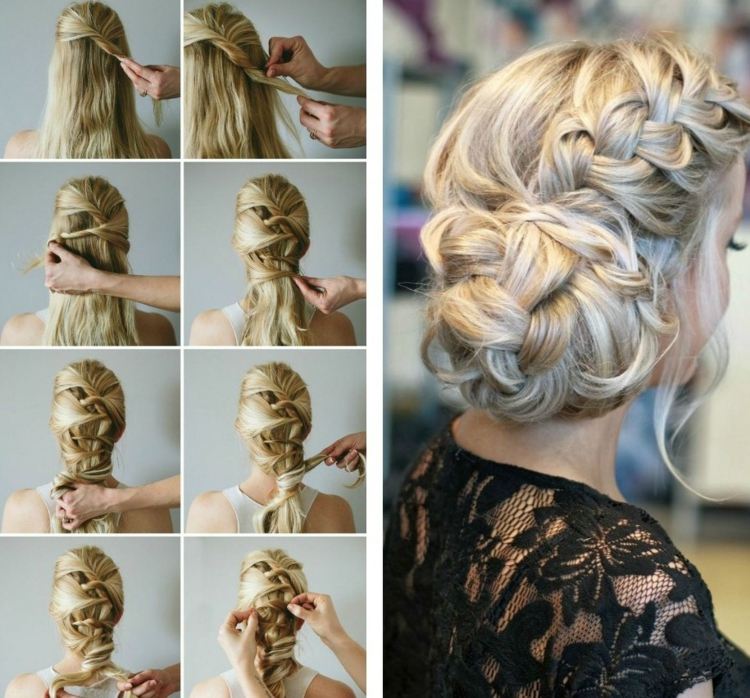 Účesy na ples - Cop s návodom a updo z copu nápady ples účesy návod vrkoč updo vrkoč