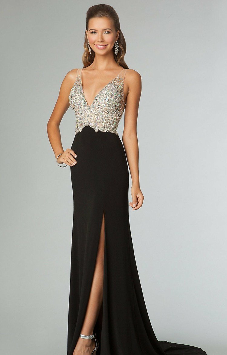 čierne strieborné kamienky top plesové šaty náušnice