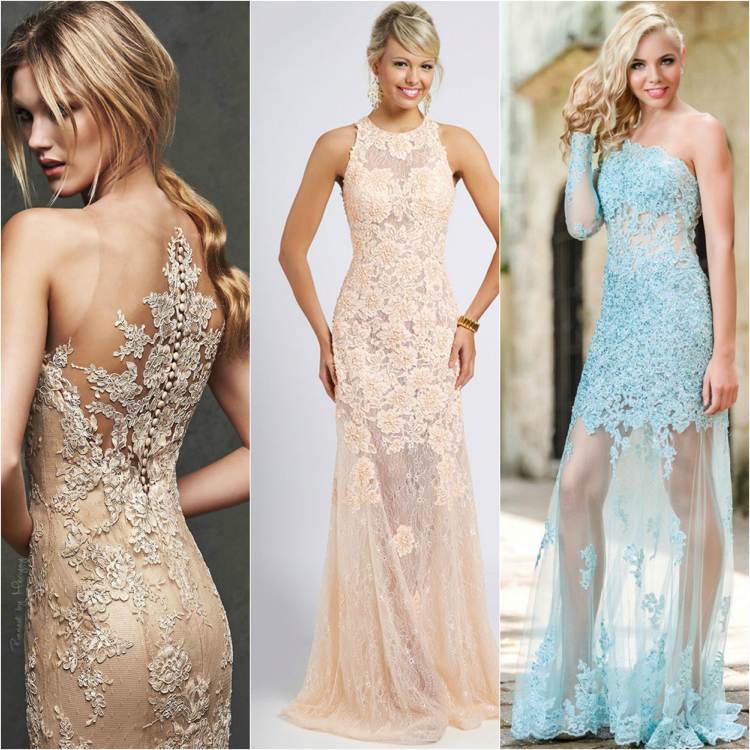 romantické spoločenské šaty s čipkovaným lemovaním Plesové šaty-čipkované-béžovo-krémovo-modré-vintage-romantické