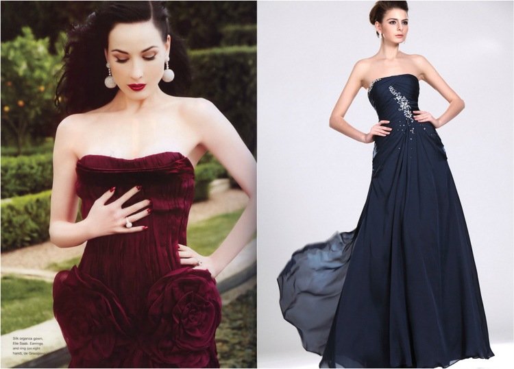 Farby plesových šiat pre extrémne svetlú pleť - tmavočervená a tmavomodrá Plesové šaty svetlá koža-tmavé-farby-tmavá červená-tmavo modrá