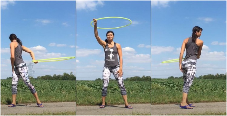 Cvičenie Hula Hoop pre pas Ninja na chudnutie