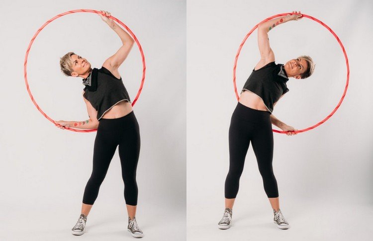 Bočný úsek s hula obručami