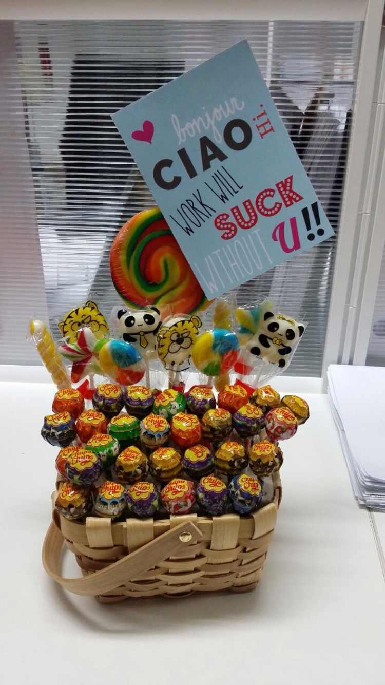 Rozlúčkové darčeky-urob si sám-kolega-lízanky