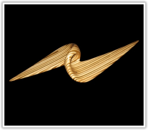 Tvarové drevené umelecké doplnky do svetlého dubu