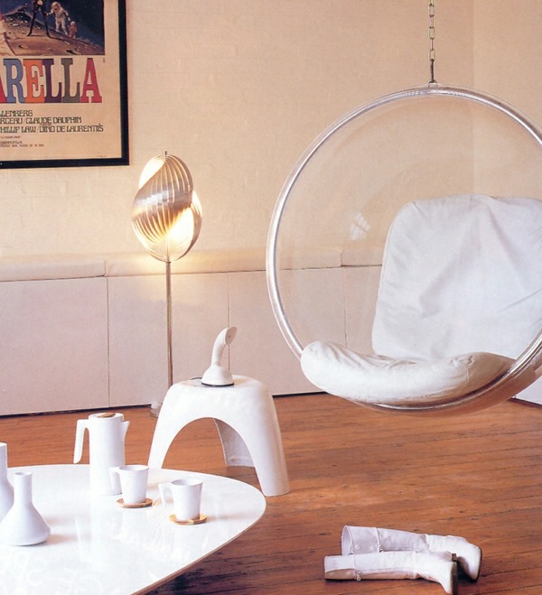 bublinkové závesné kreslo