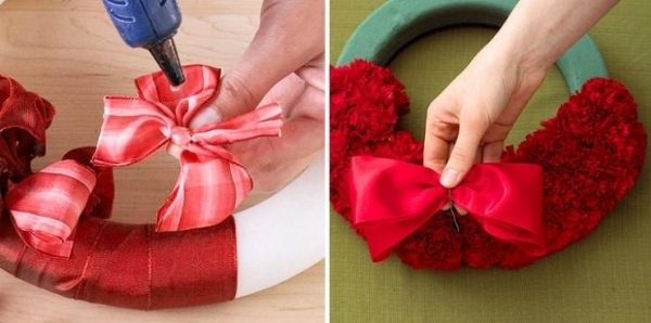 Deco-zimné šperky mimo Vianoce-mašle veniec-urob si sám