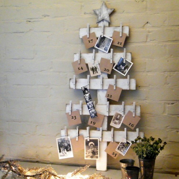 Adventný kalendár Vianočný stromček v rustikálnom vzhľade adventný kalendár-drotár-vianočný-stromček-štipce na bielizeň-rustikálny vzhľad