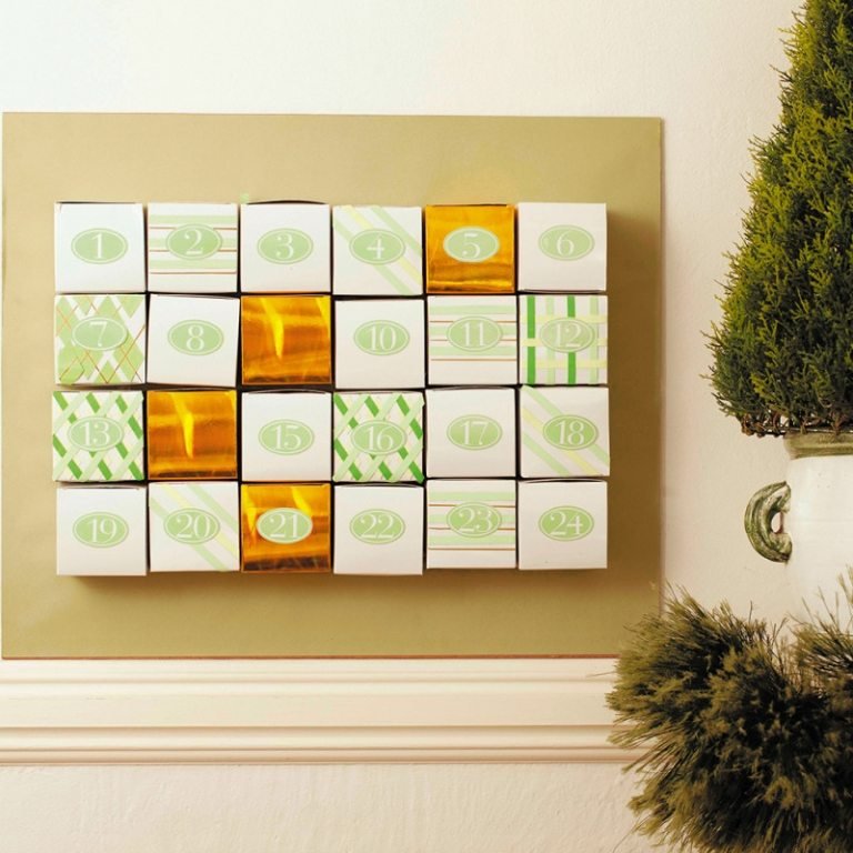 Vyrobte si vlastné škatule na adventný kalendár a ozdobte páskou Washi
