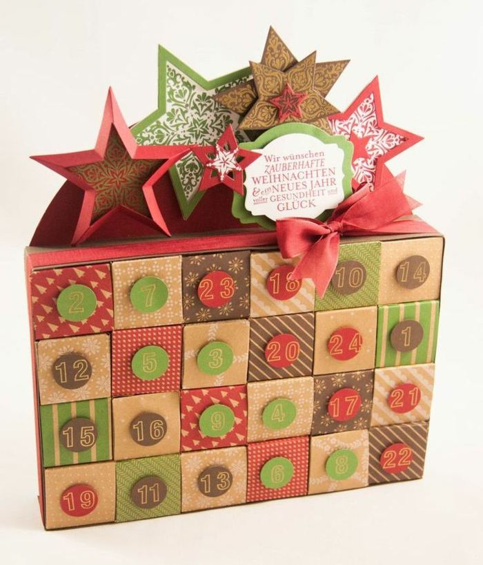 adventný kalendár drotárske boxy hviezdy kartónový papier