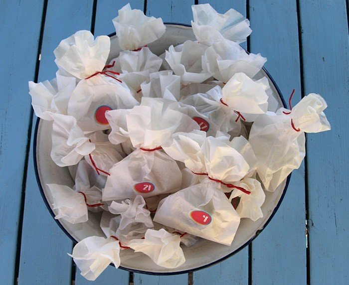 vrecká na chlieb kalendár adventný drotár návod na sladkosti