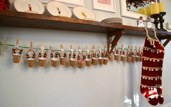 adventné štipce na prádlo kalendár drotár návod nápady