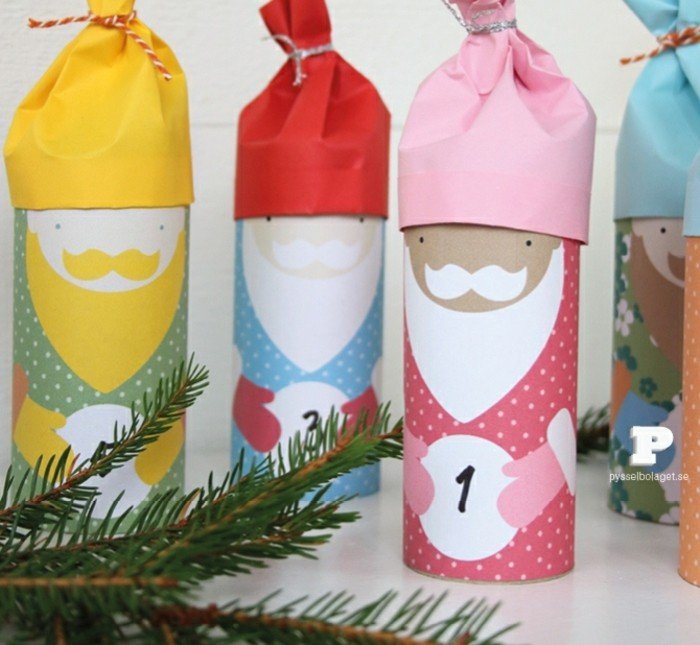 nápady adventný kalendár drotári kutilské návody trpasličí trpaslíci toaletný papier