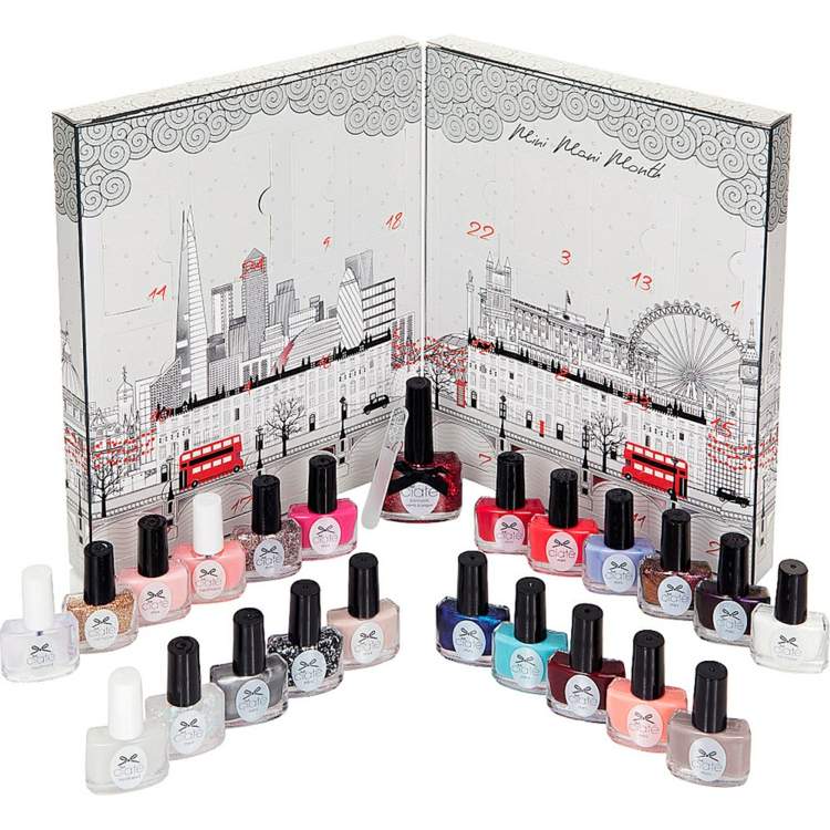 Nápad na adventný kalendár pre ženy - lak na nechty na každý deň adventný kalendár-dospelé-ženy-kozmetika-lak-na nechty-plniace-nápady-tipy