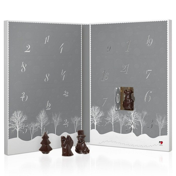 Adventný kalendár so zimnou krajinou čierna-čokoládová-šedá-so-zimnou-krajinou