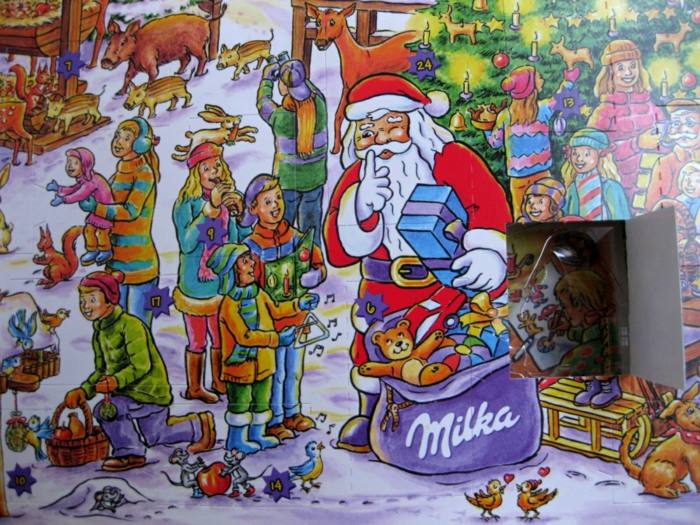 Mliečna čokoláda jemné zvádzanie adventný kalendár Milka adventný kalendár pre priateľov