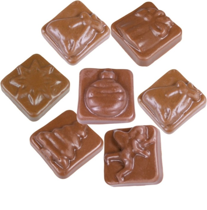 Čokoládové pralinky s vianočnými motívmi Čokoládové zvádzanie