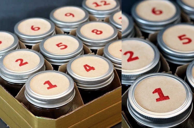 Tinker adventný kalendár s nádobami na zaváranie