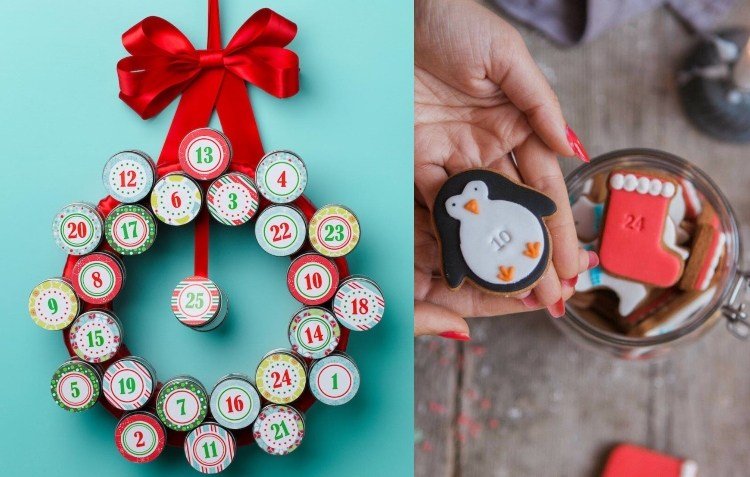 Adventné kalendáre v pohári vytvárajú nápady