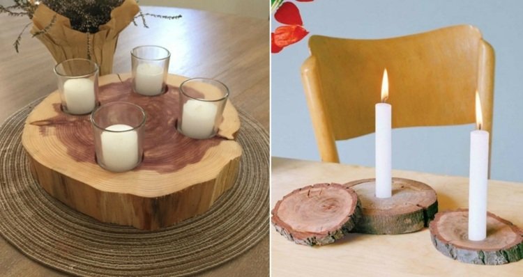 Adventný veniec z plátkov stromčeka jednoduché vianočné ozdoby vŕtacie lampáše