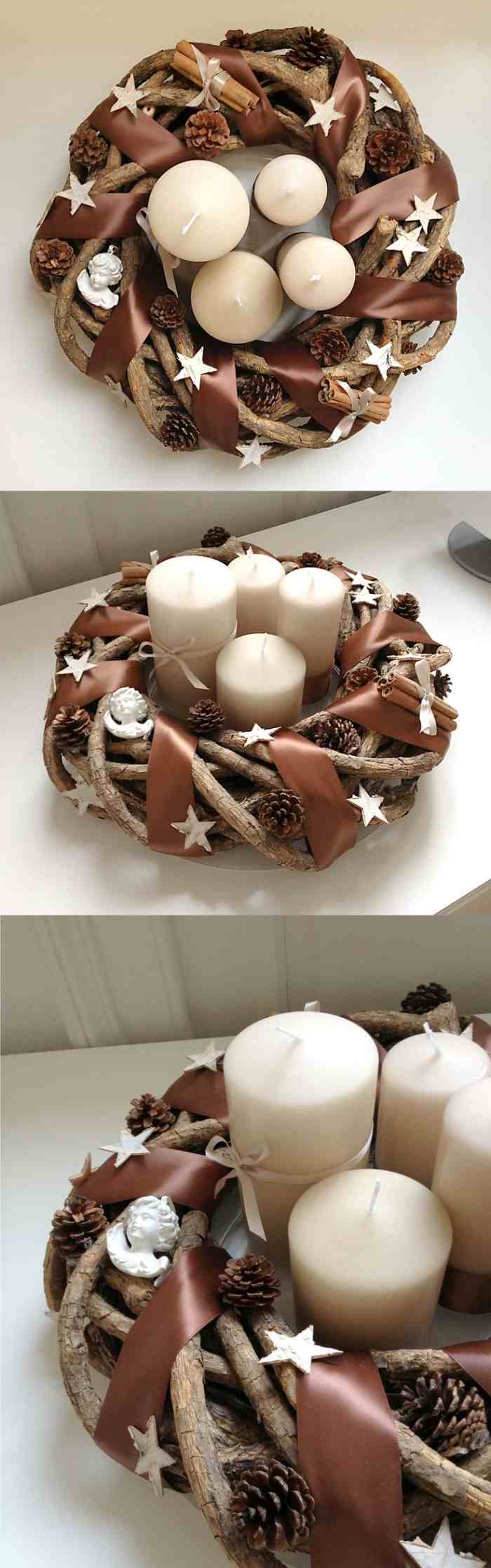 Lacný pútač očí pre vianočné ozdoby vyrobené vlastnými rukami a vyrobenými z prírodných materiálov Adventná dekorácia-pútač očí-lacné-urob si sám-vianočné dekorácie-prírodné-ručné-materiály