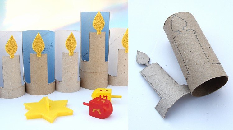 drotársky adventný veniec detský papier, jednoducho role toaletného papiera