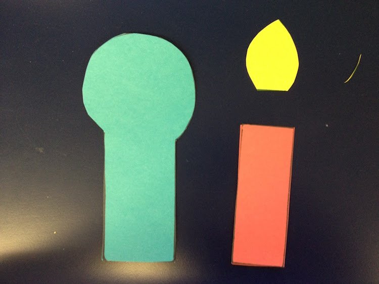 drotár adventný veniec deti papierová sviečka kartón