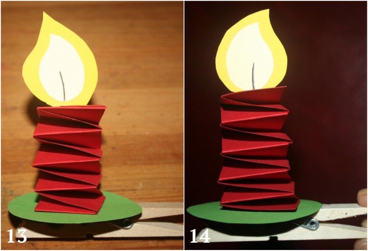 drotár adventný veniec deti papierová sviečka návod