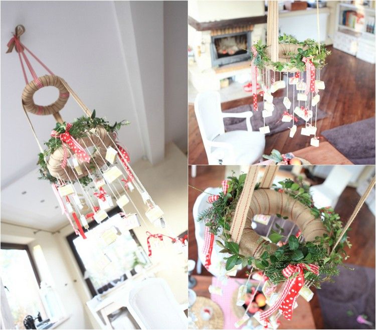 Adventný veniec a kalendár v jednom - so škatuľkami od zápaliek adventné vence-visiace-nápady-adventné-kalendáre-zápalky