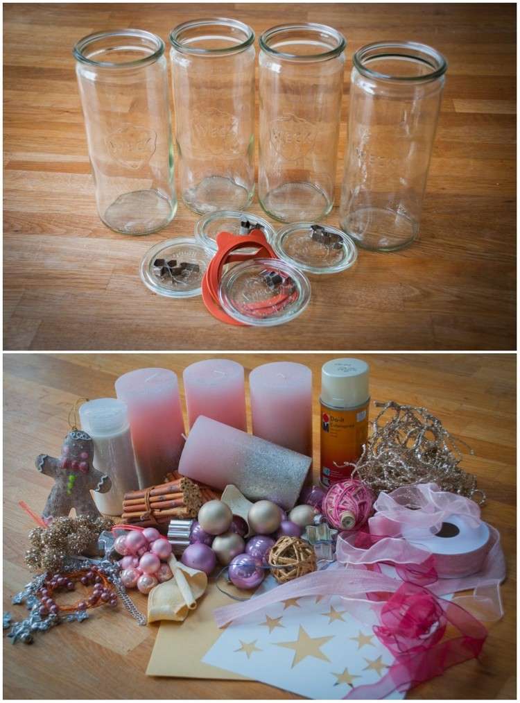 Vyrobte si vlastný adventný veniec z vysokých murárskych nádob