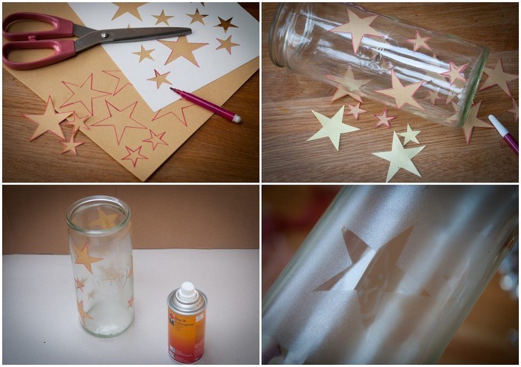 Cylindrická murárska nádoba ozdobená hviezdičkami