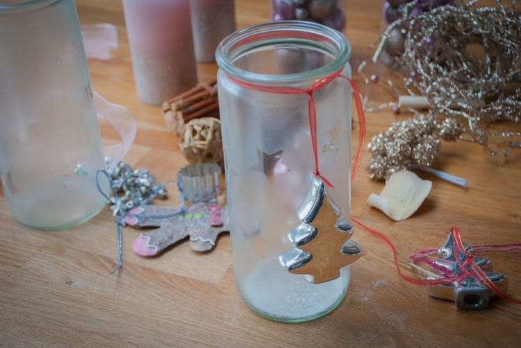 DIY svietnik pre adventný veniec nápad na dekoráciu