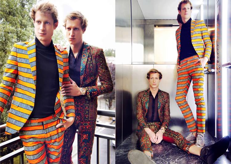 africký módny trend muži oblek leto