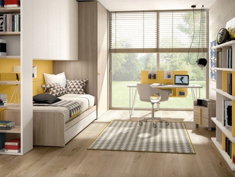 Javorový nábytok-škôlka-chlapci-zostava-žltá-značka