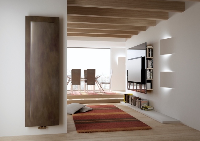 moderný dizajn radiátorová stena hnedá Immagina Fiammato