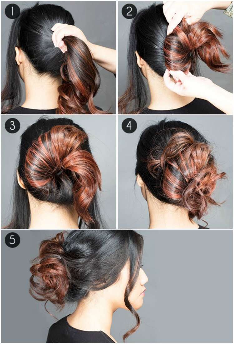 letné účesy-banán-drdol-návod-strapatý vzhľad