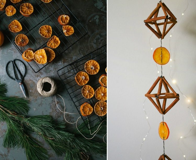 Deco vianočné pomarančové vence citrusové plody robia škoricu sami